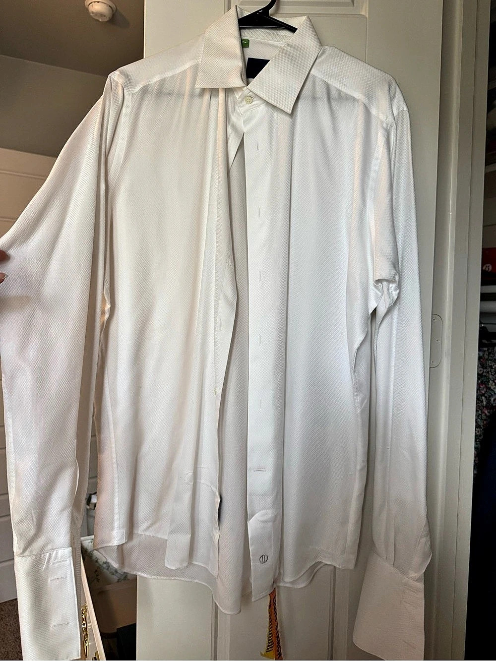 David Donahue Men's White Dress Shirt